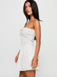 How To Love Tie Detail Romper White Floral