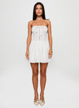 How To Love Tie Detail Romper White Floral